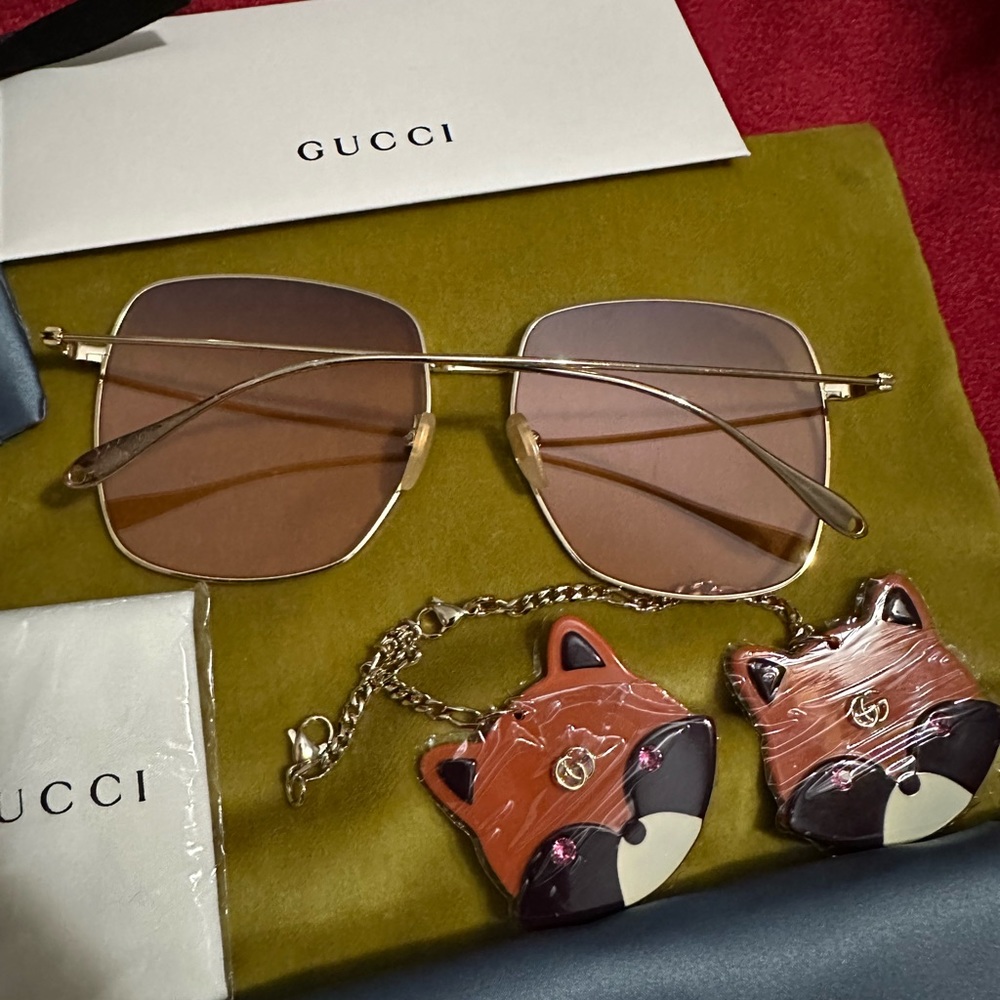{NEW} $699 GUCCI pink gold metal glasses - 100% Authentic - Picture 9 of 16